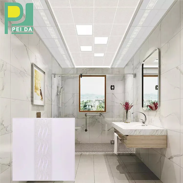 Decorative Bathroom Aluminum Cladding Ceiling Tiles 300*300