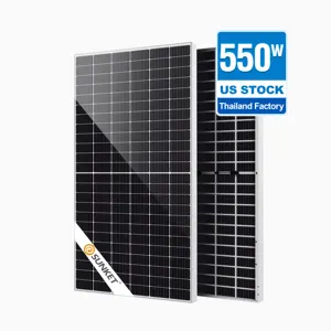 UL USA Sunket 182 mm Módulo solar de media celda 410W 535W 540W 550W Panel solar módulo fotovoltaico solar negro 550W