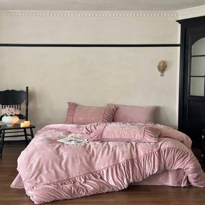 Draps de lit universels simples et modernes quatre saisons bon marché ensemble de quatre pièces - Product Image 3