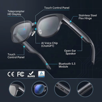 Lunettes intelligentes AR avec assistant IA, traduction en temps réel, navigation AR, téléprompteur, contrôle tactile, lunettes de cyclisme Meta