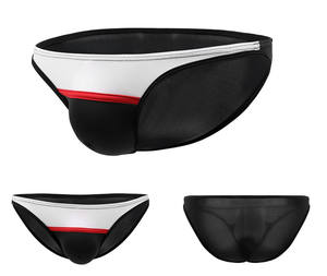 2019 hommes sous-vêtements respirants U convexe mince glace soie taille basse Hit couleur tricoté tissu confortable GAY hommes sous-vêtements - Product Image 3