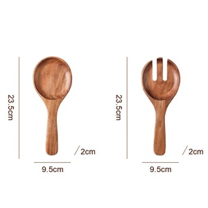 Thủy tinh thanh lịch và gỗ salad Bowl <span class=keywords><strong>Set</strong></span> nhà máy trực tiếp bán Đảng salad Bowls với Keo Gỗ cơ sở và phục vụ đồ dùng - Product Image 6