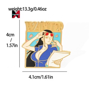 เข็มกลัดโลหะ<span class=keywords><strong>วันพีซ</strong></span> อนิเมะญี่ปุ่น ลูฟี่ ซันจิ โซโล นามิ ทำจากโลหะผสม - Product Image 6