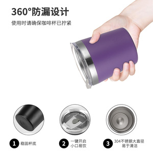 Qianchuan 8Oz Stainless Steel Insulated Tumbler Straight Cup For Coffee Office Car Use Custom Color Logo Box - Product Image 4