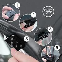 Support de montage universel en aluminium CNC 6063 pour barre lumineuse LED, sans perçage, kit de fixation pour feux de travail sur capot pour véhicules tout-terrain
