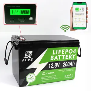 Batterie lithium-ion rechargeable 12V 24V 36V 48V 72V 96V 256V 100ah 200ah Lifepo4 pour Yacht Ebike EV Bateau Batterie de stockage d'énergie