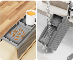 Porte-gobelet en silicone sans BPA pour canapé, plateau antidérapant pour accoudoir avec rangement pour télécommande, organisation et décoration intérieure - Product Image 6