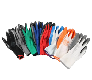 Gants <span class=keywords><strong>de</strong></span> travail 13G en polyester blanc et nitrile gris, équipement <span class=keywords><strong>de</strong></span> protection individuelle, taille S, personnalisable - Product Image 6
