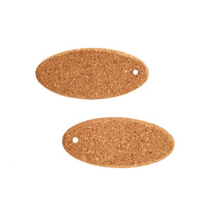 Llaveros de madera de corcho, llavero de Metal con logotipo personalizado, llavero de madera respetuoso con el medio ambiente - Product Image 2