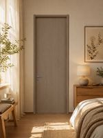 Porte intérieure TH50 en aluminium et bois, feuille de porte de 50 mm remplie de graphène, cadre en alliage d'aluminium, taille personnalisée pour chambre, appartement, villa