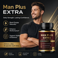 Capsules de Maca Plus pour Hommes, Marque Privée OEM ODM, Complément Herbal pour Booster l'Énergie et Soutenir l'Augmentation de Taille, 60 Comprimés