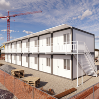 Bâtiment de bureau modulaire préfabriqué mobile en conteneur 20/40 pieds avec panneaux respirants et conception en kit