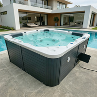 Bain à remous de villa 5 personnes avec 2 sièges de relaxation, spa en acrylique, jacuzzi autoportant, baignoires spa extérieures, fournisseur de spas de Foshan