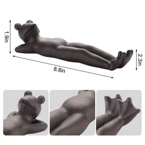 Kurbağa tütsü sopa tutucu mor kum tütsü brülör tütsü tutucu meditasyon için Sticks için, Yoga, ev, ofis dekor - Product Image 4