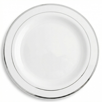 Ensemble de vaisselle jetable écologique en plastique, assiettes dorées/argentées/rose pour fêtes, mariages, Thanksgiving, luxe
