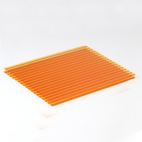 4mm double mur longue durée couleur marron feuilles de toiture en Polycarbonate pc panneau creux feuille de polycarbonate creux