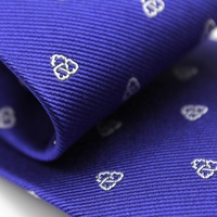 Cravate en soie tissée 100% pour homme, bleue, motif nuage blanc, en gros, fabriquée à la main, qualité mode, en gros de Chine, personnalisable