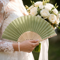 Éventail pliant personnalisé pour mariage d'été, éventail à main gravé sur mesure avec nom pour fiançailles, décorations de fête et de danse