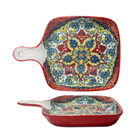 2025 chaozhou cuisine vaisselle bohème style marocain nouveau design assiette de service en céramique 8 pouces/10 pouces stock assiette vajilla ensembles
