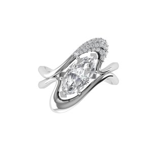 Bague en diamant de laboratoire taille marquise en argent 925, or 9 carats, 14 carats, 18 carats, bagues en diamant pour femme, bague de fiançailles - Product Image 4