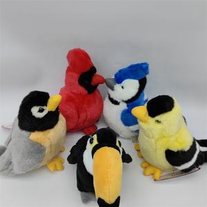 Alta calidad logotipo personalizado diseño <span class=keywords><strong>bosque</strong></span> pájaro guacamayo loro relleno Animal barato realista juguetes de peluche PP algodón promocional - Product Image 2