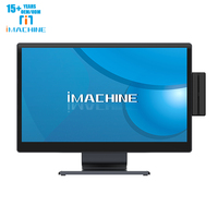 Универсальная POS-система с сенсорным экраном 15,6 дюйма, процессором Intel Celeron Core, OEM-дисплеем 10,1 дюйма, Windows/Android, кассовый аппарат POS
