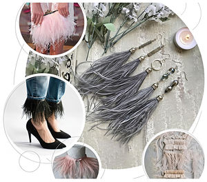 Frange en plumes d'autruche moelleuses pour robe de soirée, robe de mariée, costume de fête, accessoires de bricolage - Product Image 4