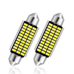 ไฟ LED ติดหลังคารถยนต์ CNABUS แบบสองจุด 3014 31/36/39/41 มม. 2W พร้อมระบบถอดรหัส ใช้สำหรับอ่านหนังสือและไฟส่องป้ายทะเบียน ขนาดมาตรฐาน - Product Image 4
