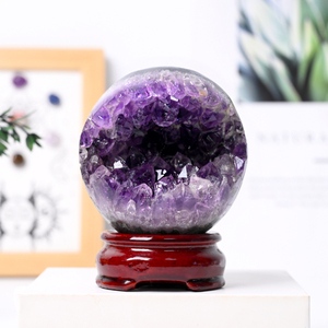Famous <b>Crystal</b> Spheres Wholesale Natural High Quality Healing Amethyst Geode Sphere for Fengshui - Product Image 6