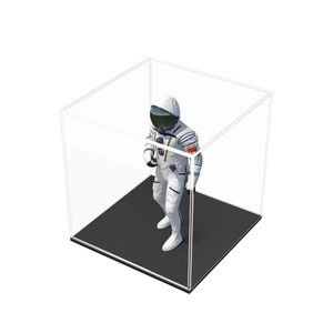 Yun Zhuo Acrylic Display Box Rectangle Clear Dustproof Cover <b>Standing</b> Type Large Size With Lid For <b>Desktop</b> Figurines - Product Image 1
