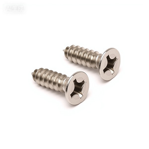 Tornillos autorroscantes avellanados de acero inoxidable 201, métricos, grado 2, para metal, resistentes a la corrosión - Product Image 1
