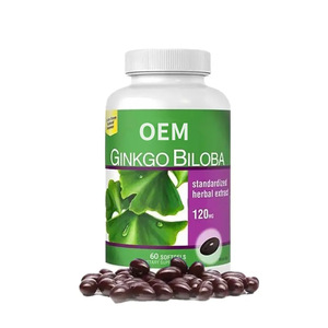 <span class=keywords><strong>Ginkgo</strong></span>-bladerenextract softgel 120mg <span class=keywords><strong>capsules</strong></span> voor volwassenen, 60 stuks, fabriek ondersteunt OEM - Product Image 1