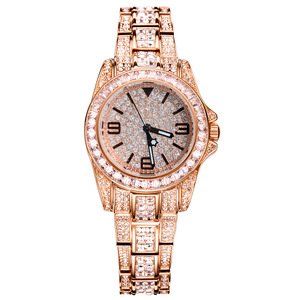 Versatile <b>Diamond</b>-Encased Exquisite Luxury Quartz <b>Watch</b> for Women - Product Image 1