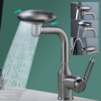 Robinet de Salle de Bain en Laiton au Design Moderne, Eau Chaude et Froide, Mélangeur Rotatif à 360 Degrés pour Lavabo et Vasque