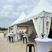 Carpa de Almacenamiento para Eventos, Bodas, Fiestas, Exposiciones, con Estructura de Aluminio Blanco para Exteriores, Techo de PVC, Tipo Gable