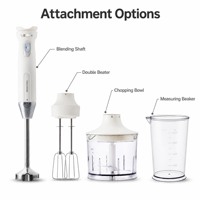 Mixeur Plongeant Portable Professionnel Premium Sans Fil Rechargeable à Vitesse Variable pour Cuisine Domestique, Pâtisserie et Cuisson