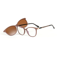 Lunettes de soleil polarisées à clip magnétique Ultem œil de chat de haute qualité 2025 avec verres TAC, protection UV, pour hommes et femmes, optiques et informatiques