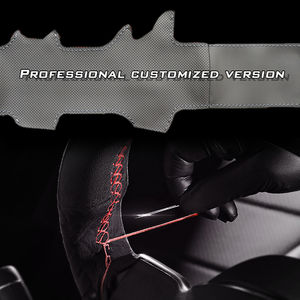 Cubierta personalizada para volante de coche, cubierta <span class=keywords><strong>interior</strong></span> para <span class=keywords><strong>Audi</strong></span> A3, <span class=keywords><strong>A4</strong></span> (<span class=keywords><strong>B8</strong></span>), A6 (C6), A8, A8L, Q5, Q7, 2007-2011, S8, 2008-2009 - Product Image 2