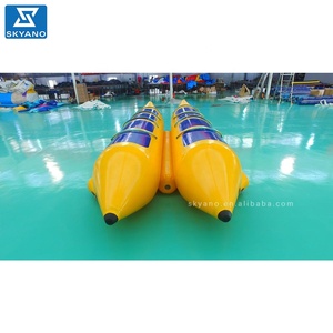 Bateau <span class=keywords><strong>banane</strong></span> gonflable personnalisé à double tube, 8 places, vélo aquatique flottant, pédalo à vendre - Product Image 2