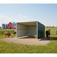 Abri ouvert pour chevaux ELS1009-H200, abri pour animaux, abri agricole, abri pour vaches, abri pour bétail et remise de stockage pour jardin