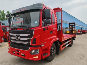 Maquinaria pesada de construcción de 31 toneladas y camiones de plataforma plana de 9,6 m se utilizan para transportar camiones de plataforma plana 6x4 nuevos con retroexcavadora. - Product Image 1