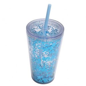 AGH Vaso Térmico de Doble Pared con Diseño de Bola de Nieve, 16oz/24oz, Plástico Transparente, Libre de BPA, Ecológico, Aislamiento Térmico de 6-12 Horas, para Fiestas - Product Image 4