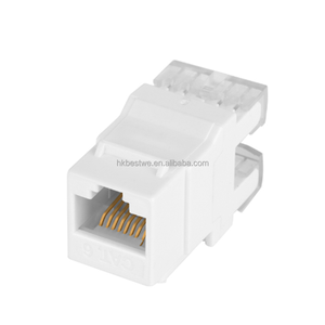 สายเคเบิลเครือข่ายคุณภาพสูง Cat6 RJ45 UTP 180 องศา แบบไม่ต้องใช้เครื่องมือ  8P8C T568A/B  พร้อมรหัสสี  ขนาด 22-26 AWG  พร้อมหัวต่อคีย์สโตนแจ็ค - Product Image 1