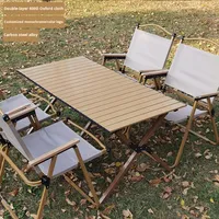 Ensemble table et chaises d'extérieur modernes en métal, pliables, portables, très demandés pour le camping