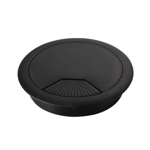 Round Cable Management Box Plastic PP Thickened Alloy Office Desk Cover Durable Minimalist Design Bolt Inserting Type - Product Image 1