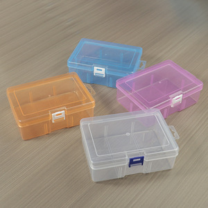 Plastic Storage <b>Box</b> Six Compartment Rectangular Covered Jewelry Toy Parts Desktop Cable Organizer Transparent With Lid - Product Image 1