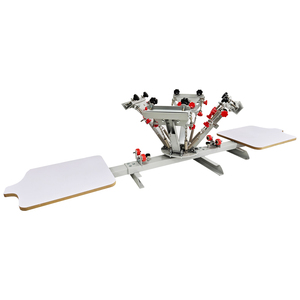 Screen Printing Equipment 4 Color 2 Station Silk Screen Printing Press Machine