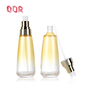 30ml 45ml 100ml 120ml 50g Round Yellow Gradient Cosmetics Cream Glass Bottles and Jars <b>Set</b> With Spray Heads Screw Caps - Product Image 2