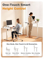 Meubles de bureau à domicile modernes, table réglable en hauteur, ergonomique, électrique, double moteur, pour ordinateur, étude, position assise et debout