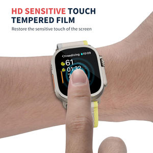 RYB <span class=keywords><strong>nouvelle</strong></span> <span class=keywords><strong>lunette</strong></span> de montre à cadre en aluminium pour <span class=keywords><strong>Apple</strong></span> Watch Ultra/Ultra 2 boîtier en métal 49mm protecteur d'écran en verre trempé - Product Image 5